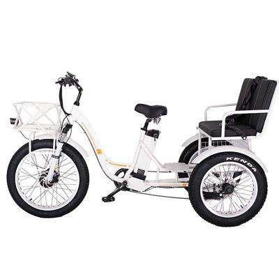 750W ruote anteriori rickshaw elettrico trike con batteria al litio 21AH e 7 marce di velocità
