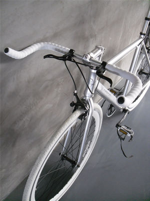 Lasco Crank Set Colore argento Single Speed Bullbar Aluminico Leggio Cornice Vintage Fixie Fixed Gear Bicicleta