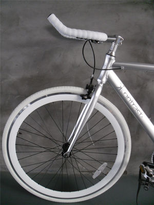 Lasco Crank Set Colore argento Single Speed Bullbar Aluminico Leggio Cornice Vintage Fixie Fixed Gear Bicicleta