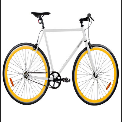 60 cm di telaio in acciaio Fixie Fixed Gear Bike Promax Double V Brake 700c Single Speed Track
