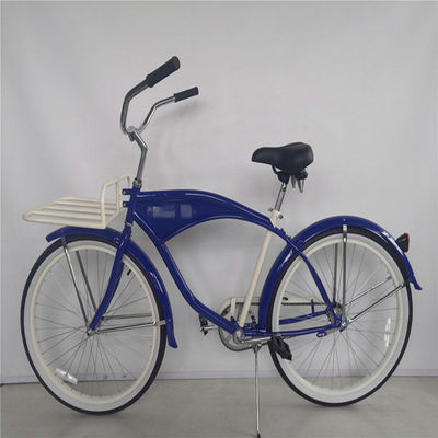 26 pollici Bianco Wall Custom Uomo Beach Cruiser Bike con logo e pedale di plastica 15KG