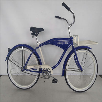 26 pollici Bianco Wall Custom Uomo Beach Cruiser Bike con logo e pedale di plastica 15KG