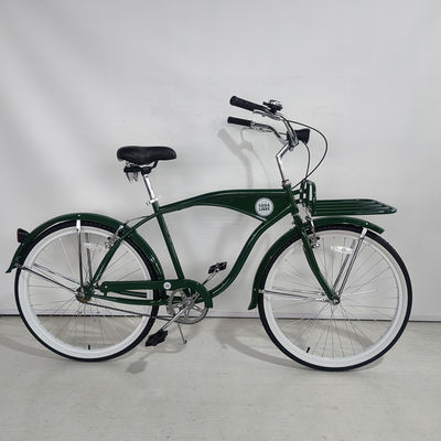 26 pollici Bianco Wall Custom Uomo Beach Cruiser Bike con logo e pedale di plastica 15KG