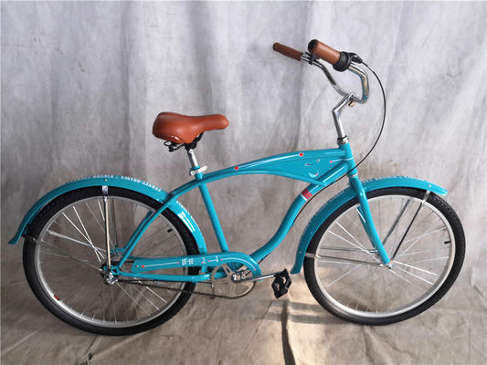 26 pollici Bianco Wall Custom Uomo Beach Cruiser Bike con logo e pedale di plastica 15KG