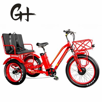Motore del mozzo anteriore 750W 21AH Triciclo elettrico al litio per 2 persone 24&quot; pneumatico da neve 40KM/H