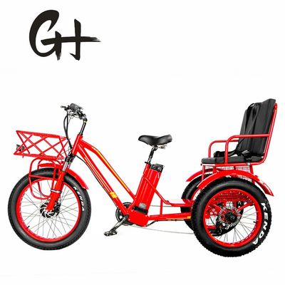 Motore del mozzo anteriore 750W 21AH Triciclo elettrico al litio per 2 persone 24&quot; pneumatico da neve 40KM/H
