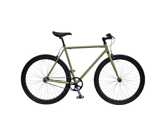 58 cm 60 cm telaio bianco bordo rosso 700c bici fissa a velocità singola con doppio freno a V