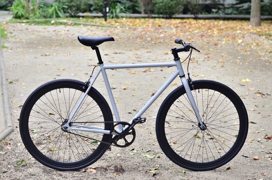 58 cm 60 cm telaio bianco bordo rosso 700c bici fissa a velocità singola con doppio freno a V