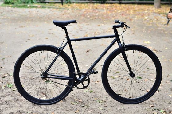 58 cm 60 cm telaio bianco bordo rosso 700c bici fissa a velocità singola con doppio freno a V