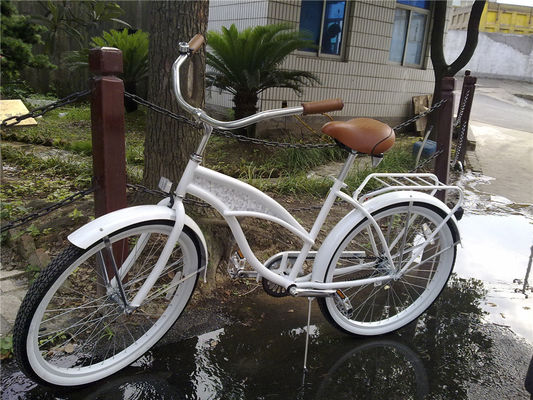 Logo personalizzato Adulti Bici ibridi a velocità singola da 26 pollici per donne Bici Beach Cruiser