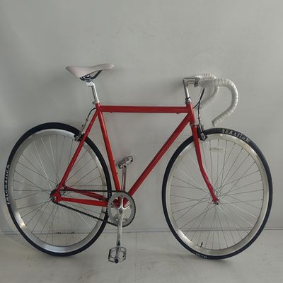 58cm Fixie Bikes con colore rosso Thickslick 700c Pneumatici e forchetta in acciaio 4130 Cornice in cromo