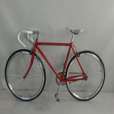 58cm Fixie Bikes con colore rosso Thickslick 700c Pneumatici e forchetta in acciaio 4130 Cornice in cromo