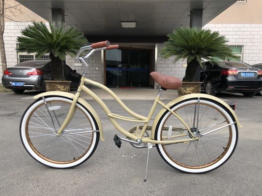 Cornice in acciaio da 26 pollici Cornice rigida 3 velocità Bici da spiaggia da crociera per adulti Uomini e donne