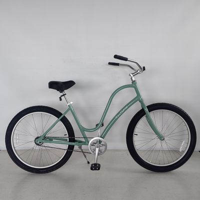 Mint Green Lady Low Step Sport Hybrid Bike Donna Single Speed Comfort Beach Cruiser Bike 26 pollici