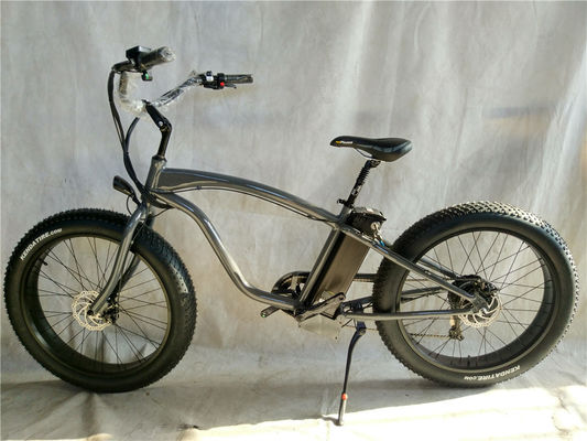 26*4.0 pollici Fat Tire Electric Beach Cruiser Bicicleta Alimentato da 17 Ah batteria al litio