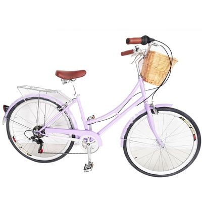 1.8m lunghezza telaio in acciaio 700C donne Single Speed City Bike per il mercato americano OEM / ODM