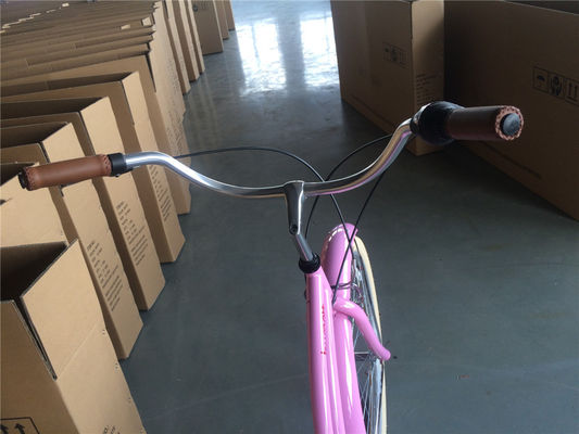 26 pollici donna passo attraverso 7 velocità Beach Cruiser Bike con grande e comodo sedile