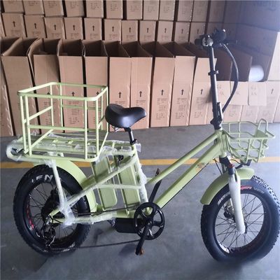 Distanza lunga consegna bici elettrica di carico con doppia batteria al litio e freno a disco