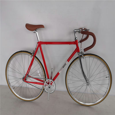Retro Vintage 700C Single Speed Chrome Racing Cycle con Catena KMC e Lasco Crank Set