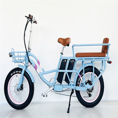 Distanza lunga consegna bici elettrica di carico con doppia batteria al litio e freno a disco