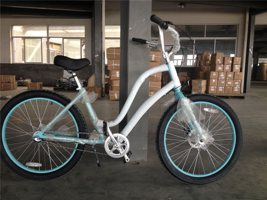 26 pollici passo attraverso la bicicletta Beach Cruiser con telaio in lega di alluminio e single gear