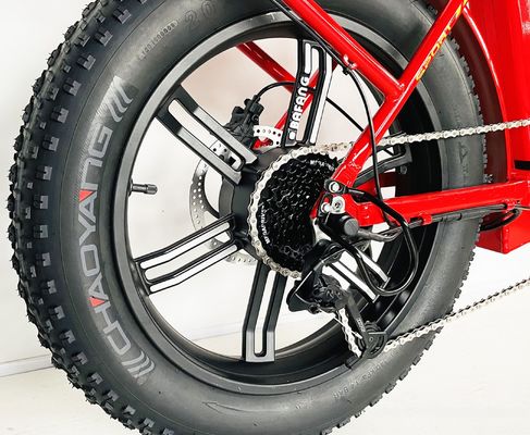20 pollici gomma grassa ebike più potente rosso colore pieghevole bicicletta elettrica con fusto in lega