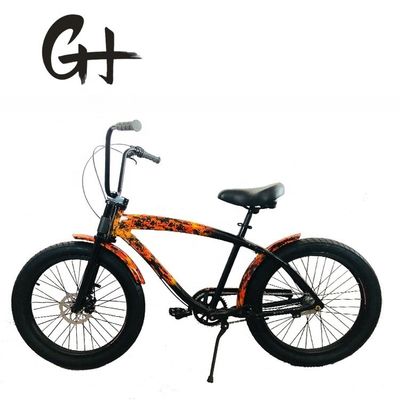 USA Uomo 24&quot; 3,0 Fat Tire Frame Alumini Beach Cruiser Bike con freno a disco