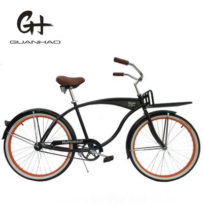 Logo personalizzato 26&quot; Monoposto a velocità singola freno Beach Cruiser Bike per uomini negli Stati Uniti