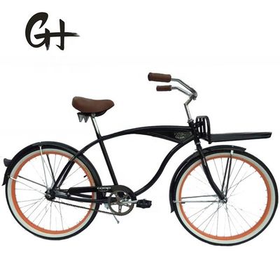 Logo personalizzato 26&quot; Monoposto a velocità singola freno Beach Cruiser Bike per uomini negli Stati Uniti