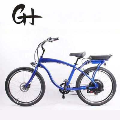 High Speed 26&quot; Electric Beach Cruiser Bike con motore da 1000W e batteria al litio da 48V 14Ah