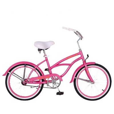 20&quot; Monoposto a velocità singola Freno rosa Logo OEM Americano Mini Kid Small Frame CE Girl Beach Cruiser Bicicleta