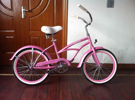 20&quot; Monoposto a velocità singola Freno rosa Logo OEM Americano Mini Kid Small Frame CE Girl Beach Cruiser Bicicleta