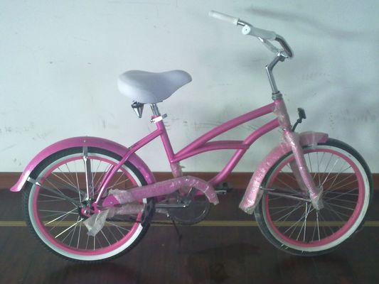 20&quot; Monoposto a velocità singola Freno rosa Logo OEM Americano Mini Kid Small Frame CE Girl Beach Cruiser Bicicleta