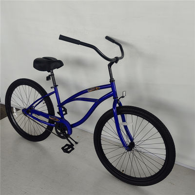 2024 Modello 26&quot; Single Gear Foot Brake Anti-Rust Beach Cruiser Bike femminile Forchetta in acciaio