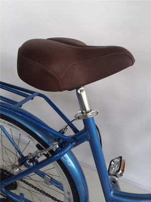 Cornice in lega di alluminio da 26 pollici 7 velocità Vintage Beach Cruiser Bike con portabagagli posteriore
