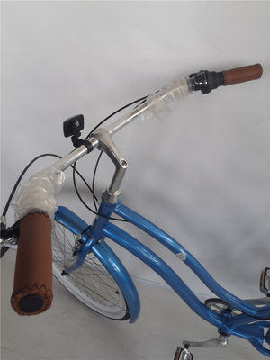 Cornice in lega di alluminio da 26 pollici 7 velocità Vintage Beach Cruiser Bike con portabagagli posteriore