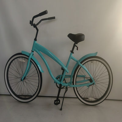 Cornice in alluminio da 26 pollici a motore ibrido da donna da beach cruiser 2024 senza ammortizzatore posteriore