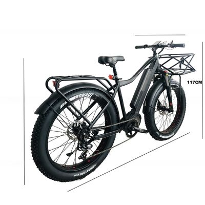 26&quot; 4.0 Big Snow Fat Tire Electric Bike con freno a disco e 1000W 48V 17AH Rear BaFang Motor