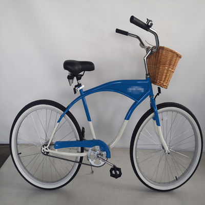 Big Logo Adulti 26 pollici Single Speed Beach Cruiser Bicicleta con opzione di portabici anteriore