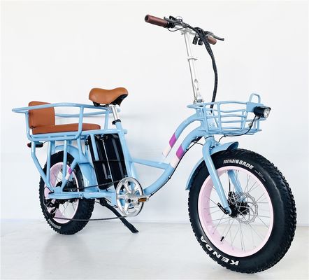 Shimano Gear Alloy Stem Dual Batteries Pieghevole Step Through Ebike per Portare Bambini