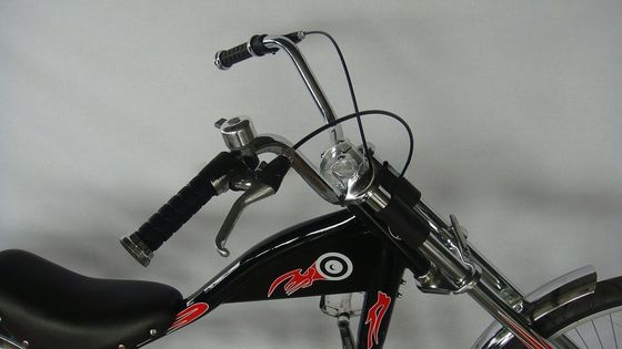 Chopper Bike Black Low Rider Fashion Bike con freno a disco F R V-Brake Technology