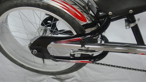 Chopper Bike Black Low Rider Fashion Bike con freno a disco F R V-Brake Technology