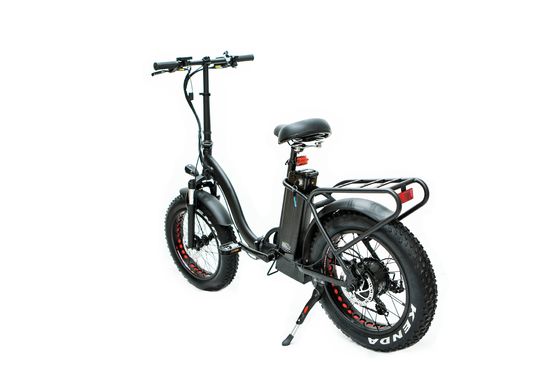 Motore da 1000W 48V 14AH Step Through elettrico donna donna pieghevole gomma da neve grassa bici 20 pollici