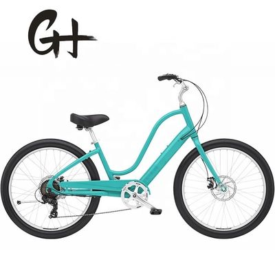 120kg Capacità di carico 29&quot; 3,0 pneumatici 7 velocità di alluminio Step Thru Lady Beach Cruiser Bicicleta