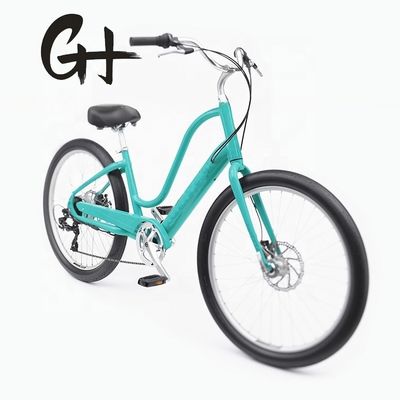120kg Capacità di carico 29&quot; 3,0 pneumatici 7 velocità di alluminio Step Thru Lady Beach Cruiser Bicicleta