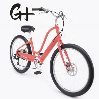 120kg Capacità di carico 29&quot; 3,0 pneumatici 7 velocità di alluminio Step Thru Lady Beach Cruiser Bicicleta
