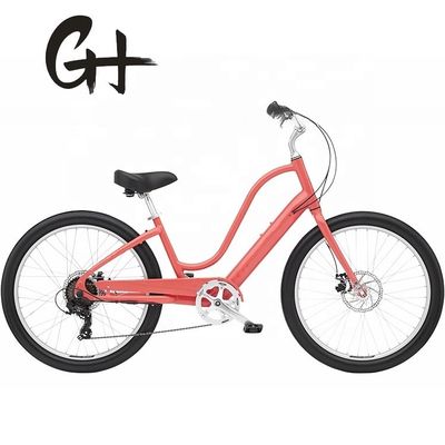 120kg Capacità di carico 29&quot; 3,0 pneumatici 7 velocità di alluminio Step Thru Lady Beach Cruiser Bicicleta