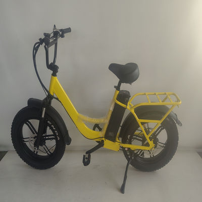 750W 48V E Bicicletta 20 pollici gomma gialla grassa Bicicletta elettrica per 31-60 km di autonomia per potenza