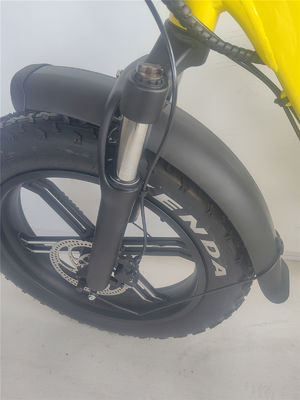750W 48V E Bicicletta 20 pollici gomma gialla grassa Bicicletta elettrica per 31-60 km di autonomia per potenza