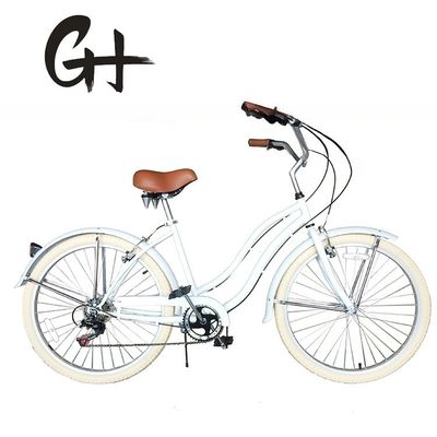 USA Made 26&quot; 7 Speed Shimano Hi-Ten Steel Frame Beach Cruiser Bike per donne e ragazze